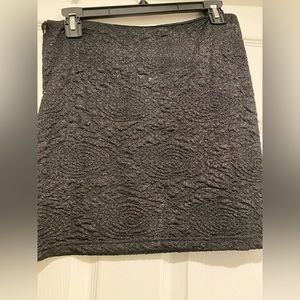 Metallic patterned mini skirt